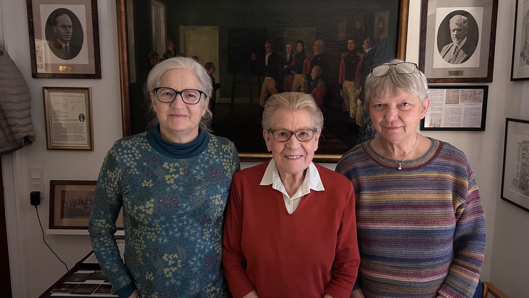 Museets frivillige: Annegrethe Pedersen, Ketty Pedersen og Lene Ravn